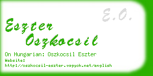 eszter oszkocsil business card